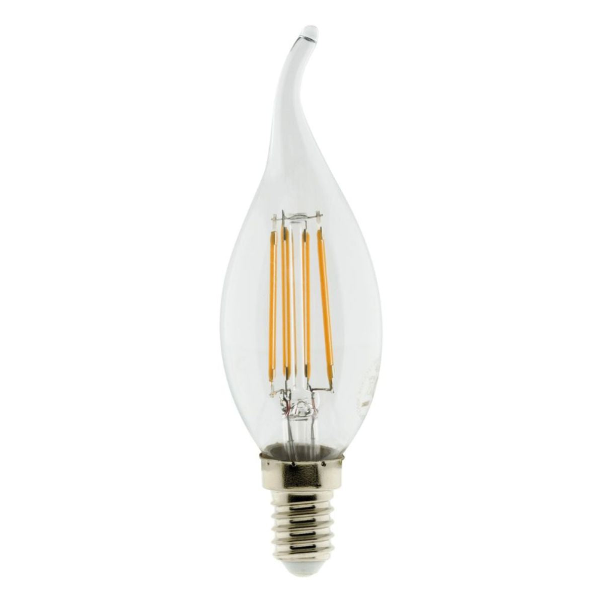Ampoule déco flamme filament LED E14 3W - Blanc chaud - 470lm 2700K  - Zenitech