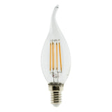 Ampoule déco flamme filament LED E14 3W - Blanc chaud - 470lm 2700K  - Zenitech