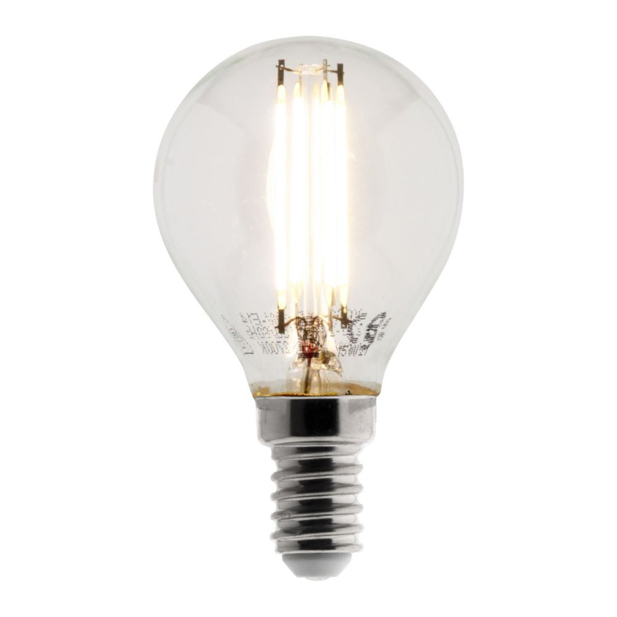 Ampoule déco filament LED sphérique 4W E14 470lm 2700K - Blanc chaud - Zenitech