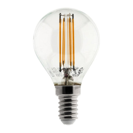 Ampoule déco filament LED sphérique 4W E14 470lm 2700K - Blanc chaud - Zenitech