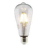 Ampoule déco filament LED ST64 4W E27 400lm 2700K - Blanc chaud - Zenitech