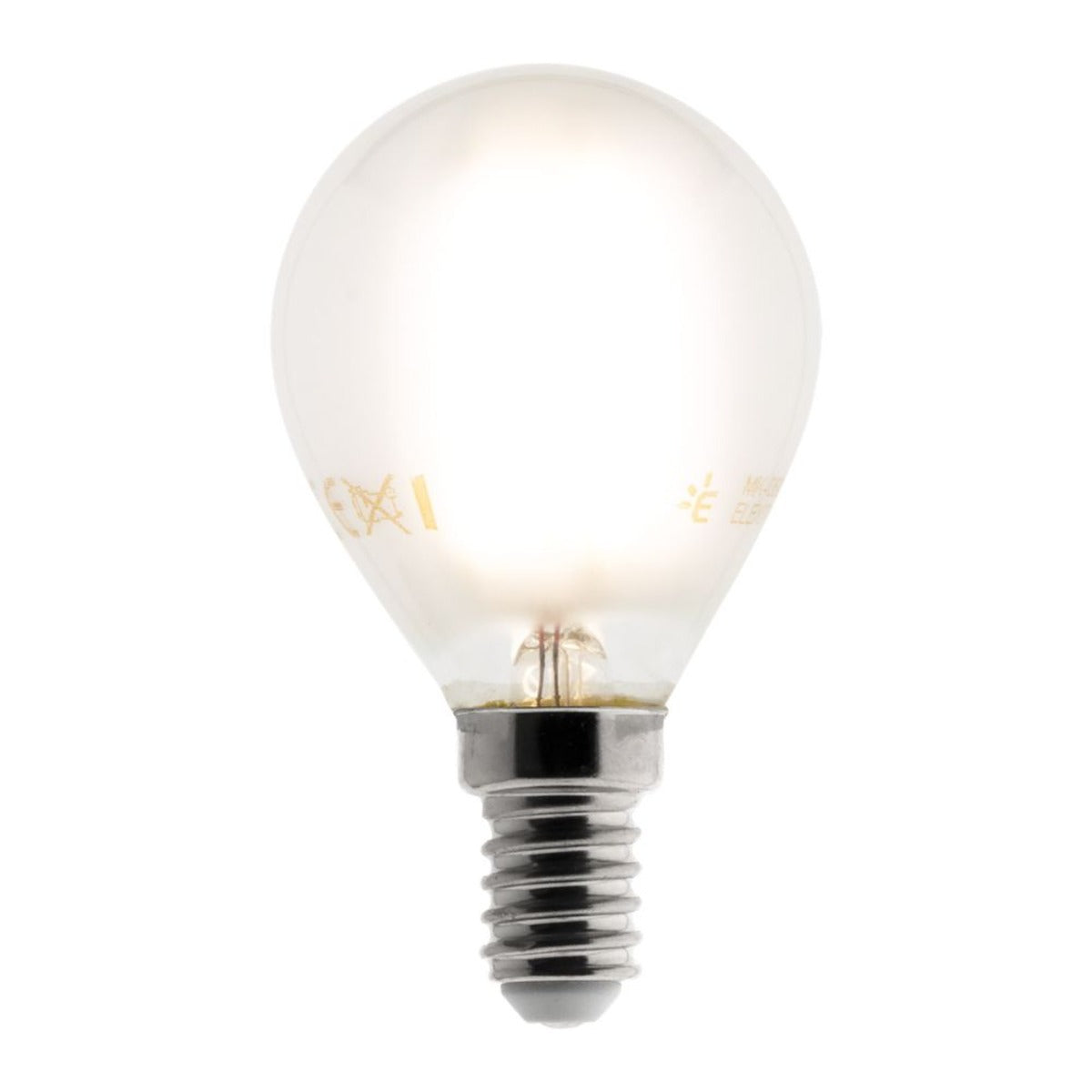 Ampoule déco e filaments LED sphérique E14 4W - Blanc chaud - 400lm 2700K  - Zenitech