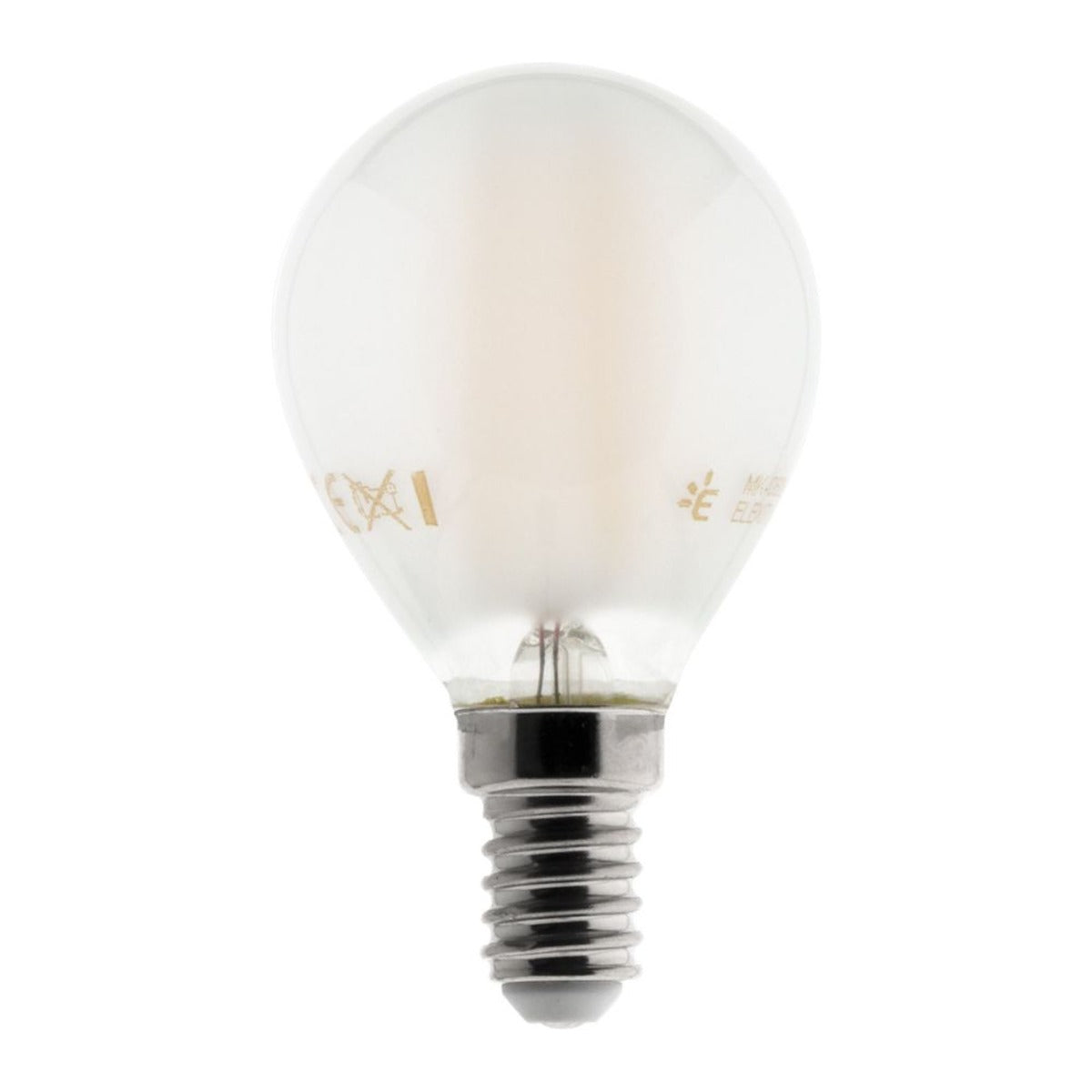 Ampoule déco e filaments LED sphérique E14 4W - Blanc chaud - 400lm 2700K  - Zenitech