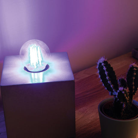 Lot de 6 Ampoules LED déco filament - Bleu 3W E27 sphérique - Zenitech