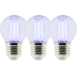 Pack de 3 ampoule LED déco filament - Bleu 3W E27 sphérique - Zenitech