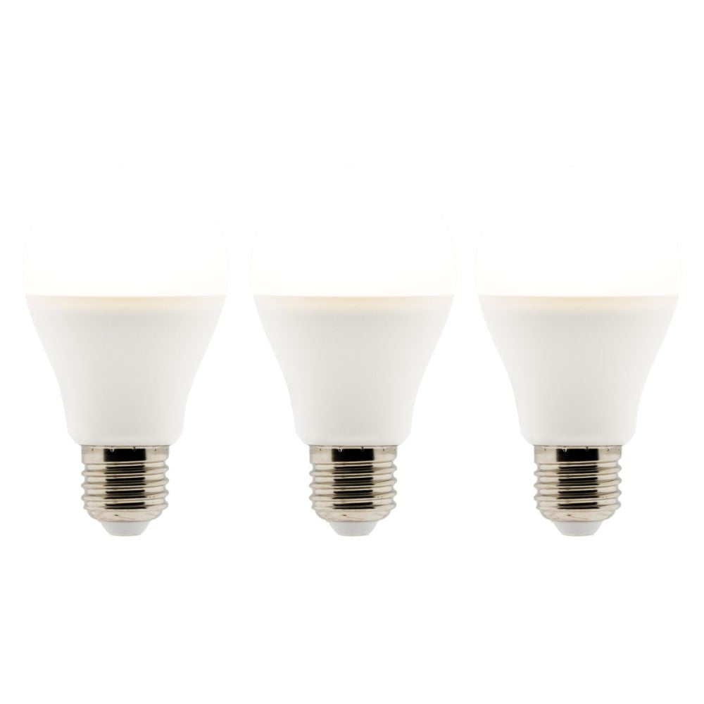 Lot de 3 ampoules LED E27 6W - Blanc chaud - 470lm 2700K  - Zenitech