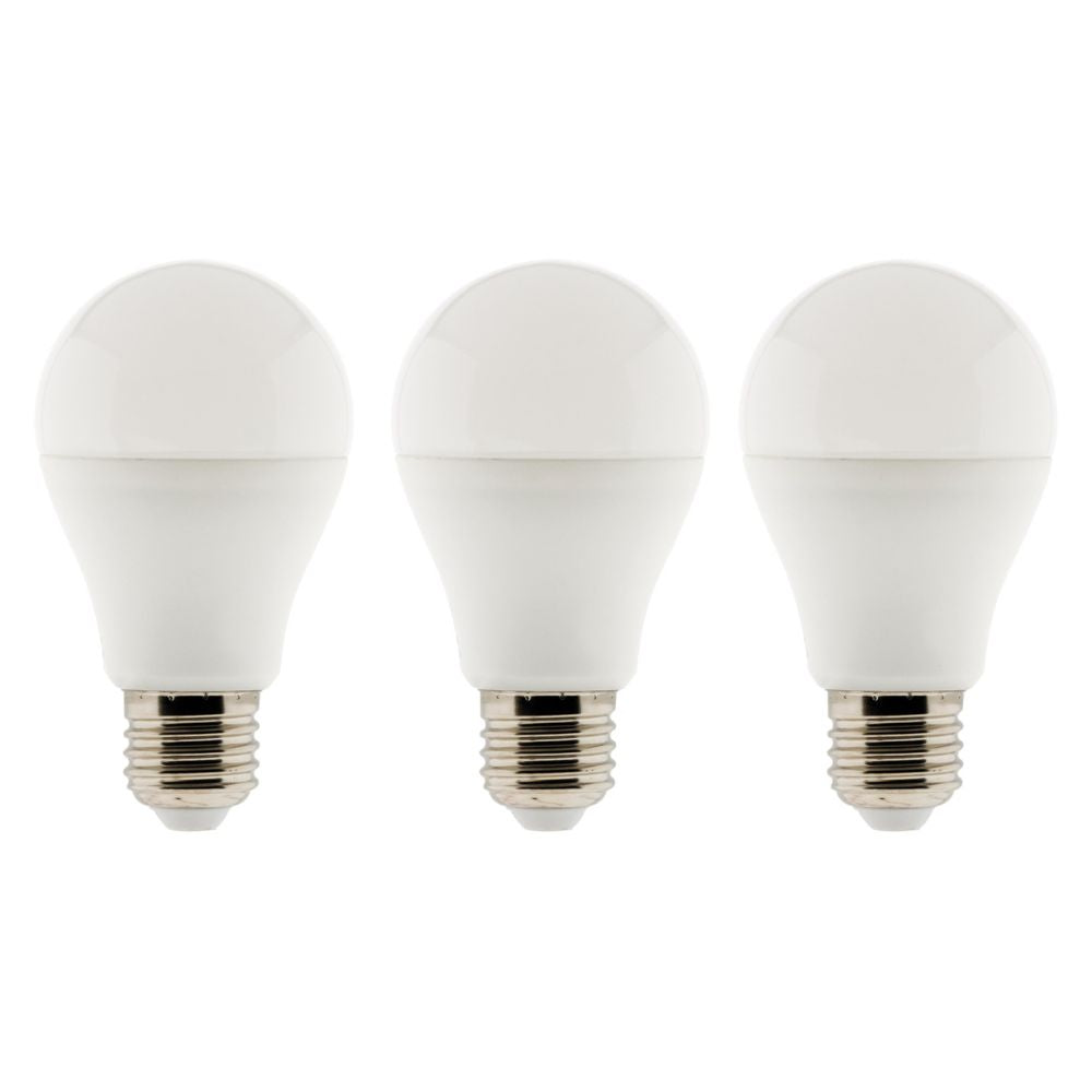 Lot de 3 ampoules LED E27 6W - Blanc chaud - 470lm 2700K  - Zenitech