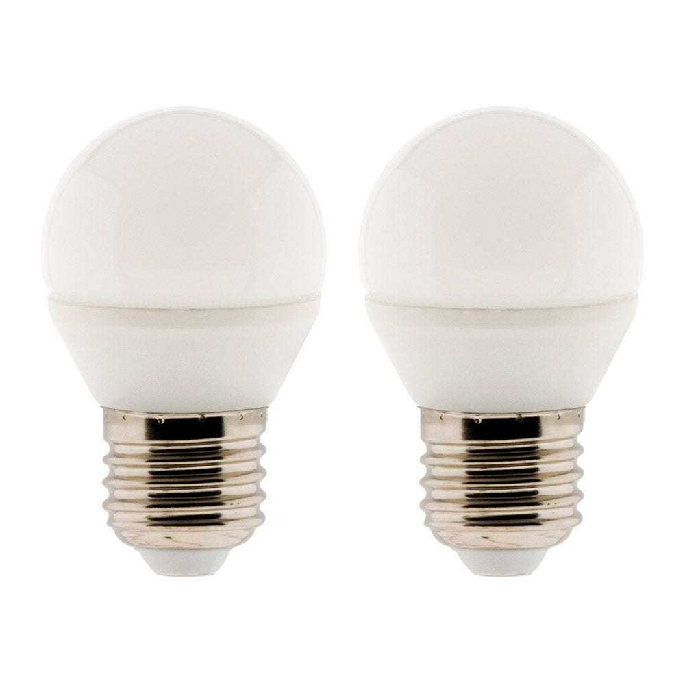 Lot de 2 ampoules LED sphériques 5,2W E27 470lm 2700K - Zenitech