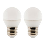 Lot de 2 ampoules LED sphériques 5,2W E27 470lm 2700K - Zenitech