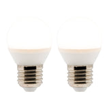 Lot de 2 ampoules LED sphériques 5,2W E27 470lm 2700K - Zenitech