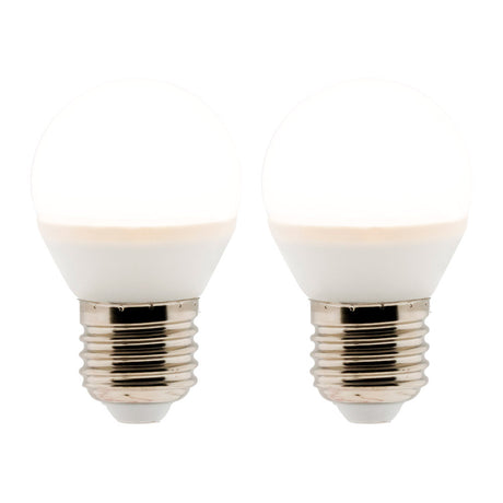 Lot de 2 ampoules LED sphériques 5,2W E27 470lm 2700K - Zenitech