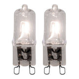 Lot de 2 ampoules halogènes G9 28W - Blanc chaud - 370lm - Zenitech
