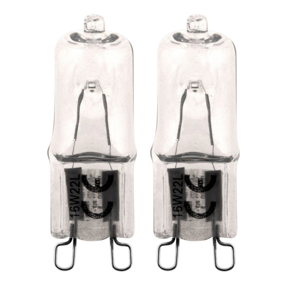 Lot de 2 ampoules halogènes G9 28W - Blanc chaud - 370lm - Zenitech
