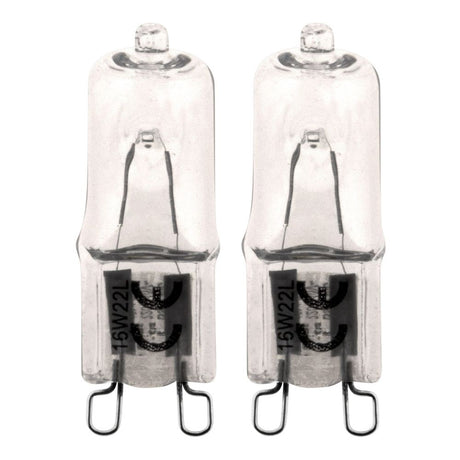 Lot de 2 ampoules halogènes G9 28W - Blanc chaud - 370lm - Zenitech