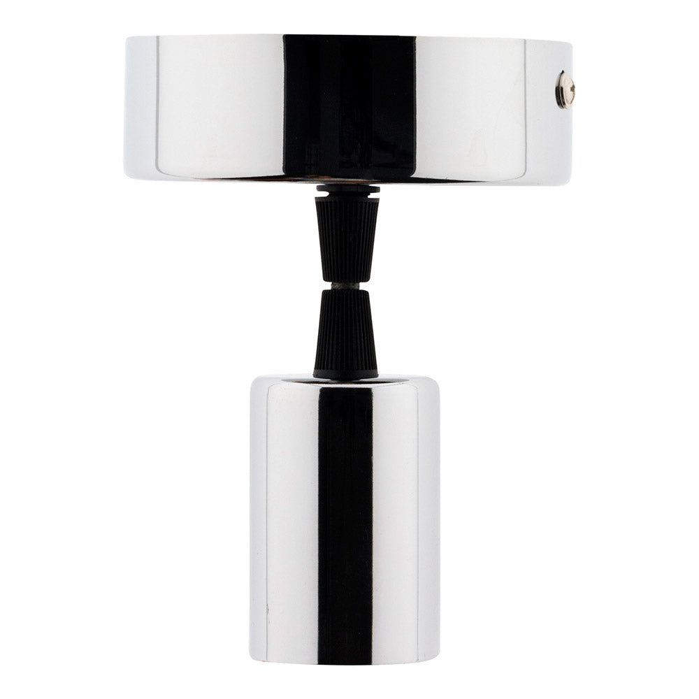 Kit de suspension luminaire métal avec cordon textile Chrome - Elexity