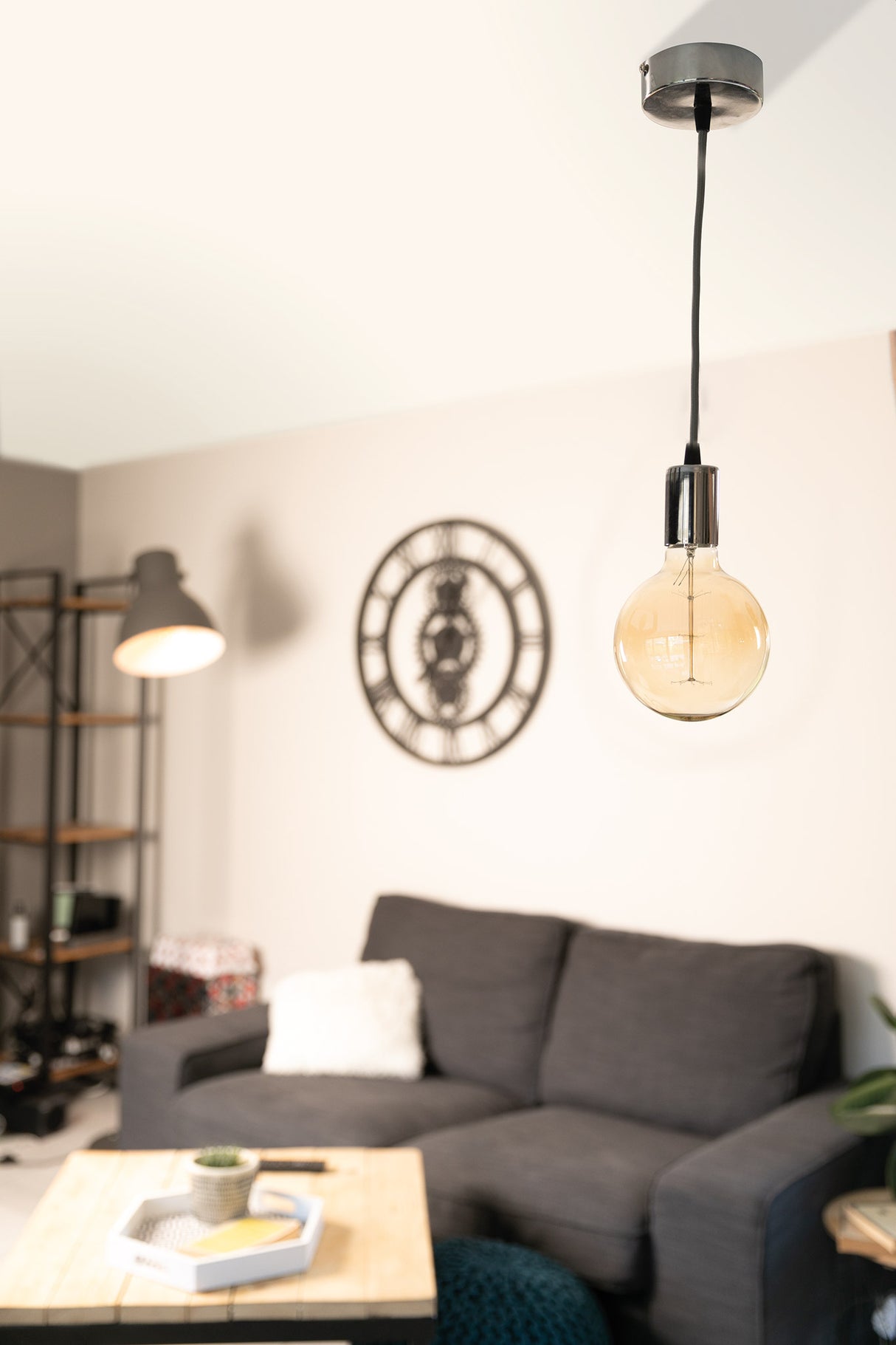 Lot de 3 kits de suspension luminaire métal avec cordons textiles Chrome - Zenitech