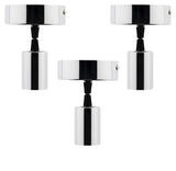 Lot de 3 kits de suspension luminaire métal avec cordons textiles Chrome - Zenitech