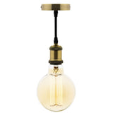 Kit suspension vintage avec câble textile et ampoule filament carbone Petit globe - Zenitech