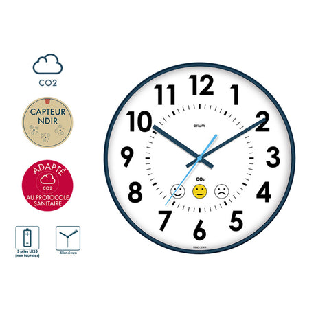 Horloge analogique capteur de CO2 Quaelis 15 - Orium