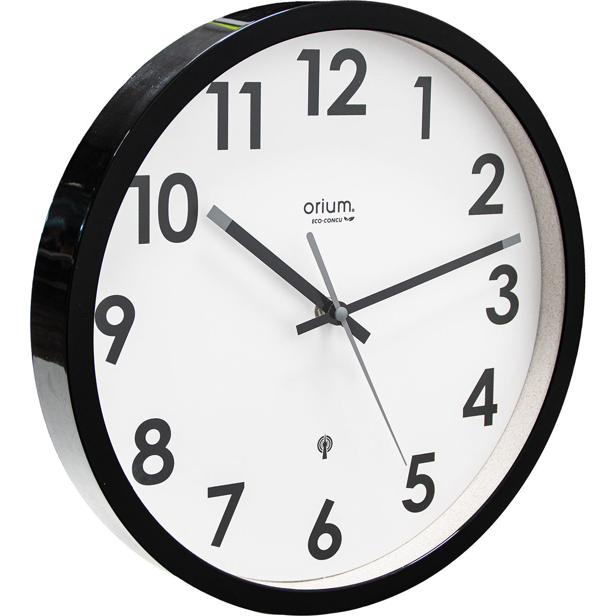 Horloge Naturalis radiocontrôlée Ø30cm - Noir - Orium