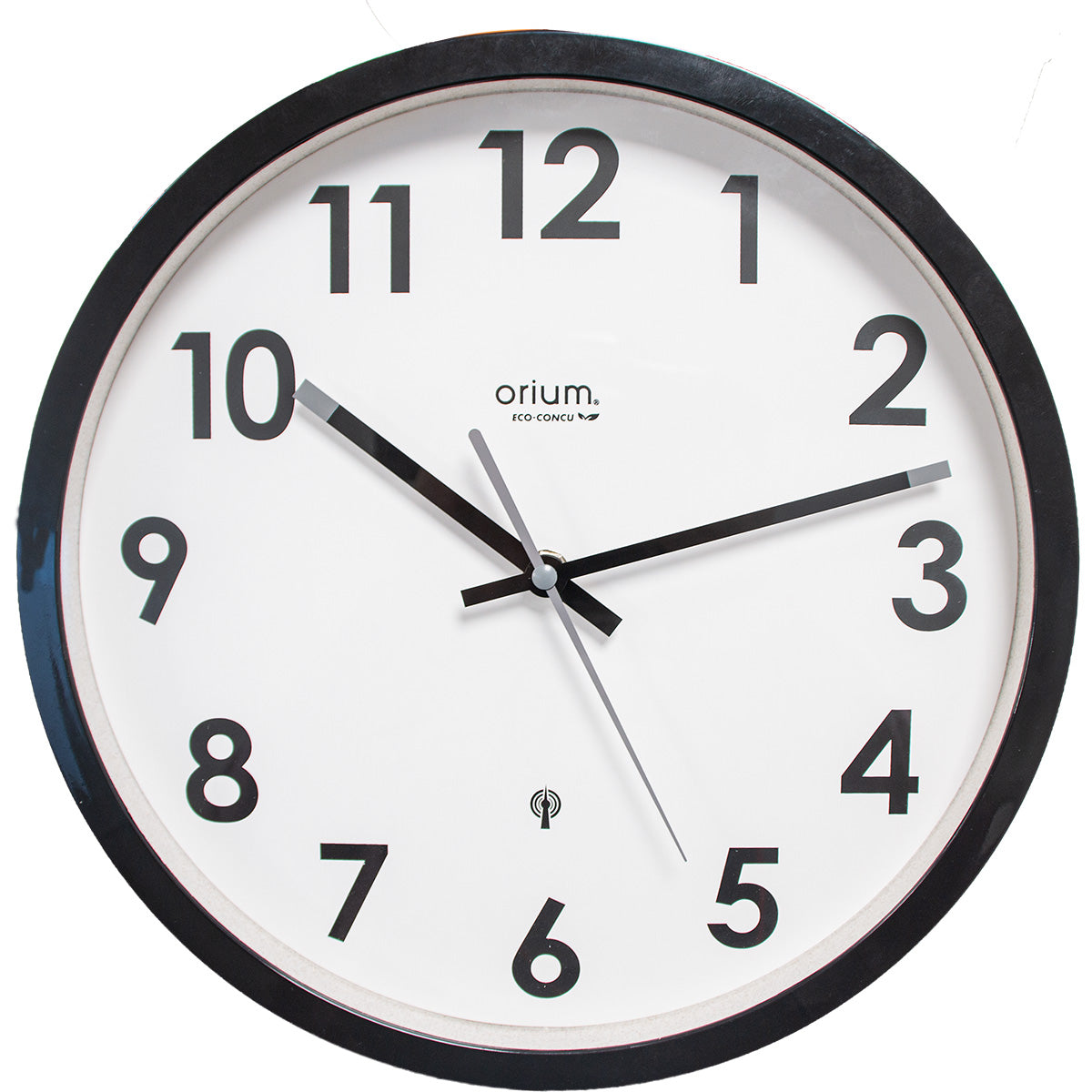 Horloge Naturalis radiocontrôlée Ø30cm - Noir - Orium