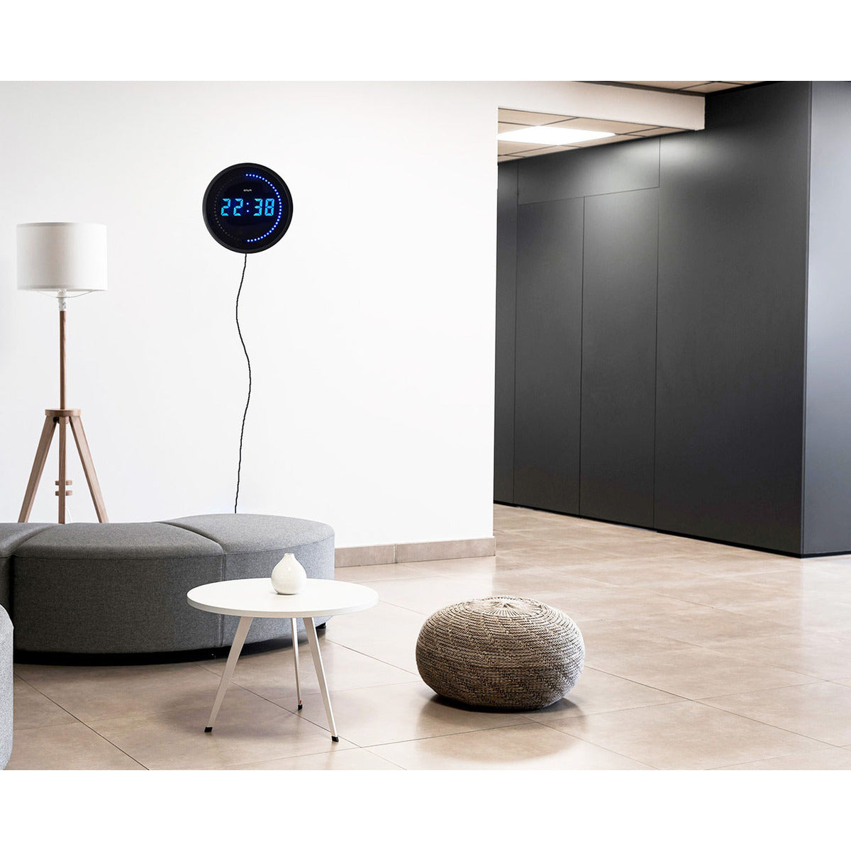 Horloge LED - Bleue - 30cm - Orium