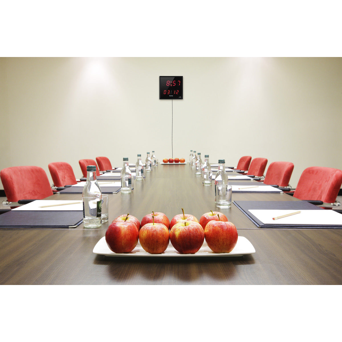 Horloge LED date - Rouge - Orium