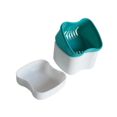Boîte à dentier avec panier - blanc - Orium
