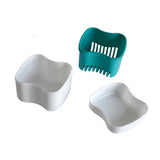 Boîte à dentier avec panier - blanc - Orium