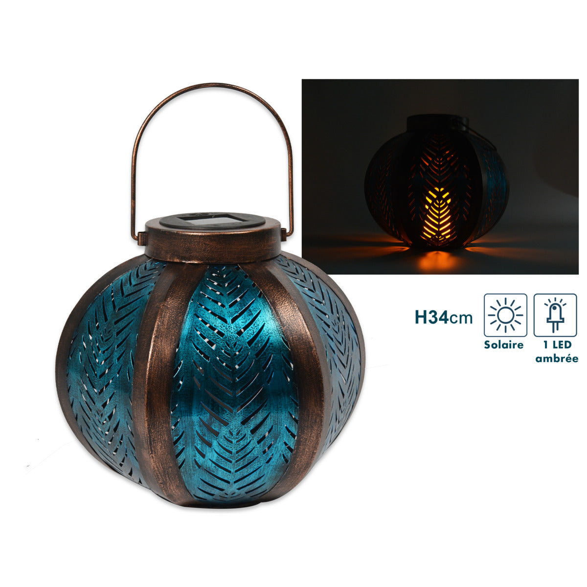 Lanterne solaire Oriental 23cm - Orium