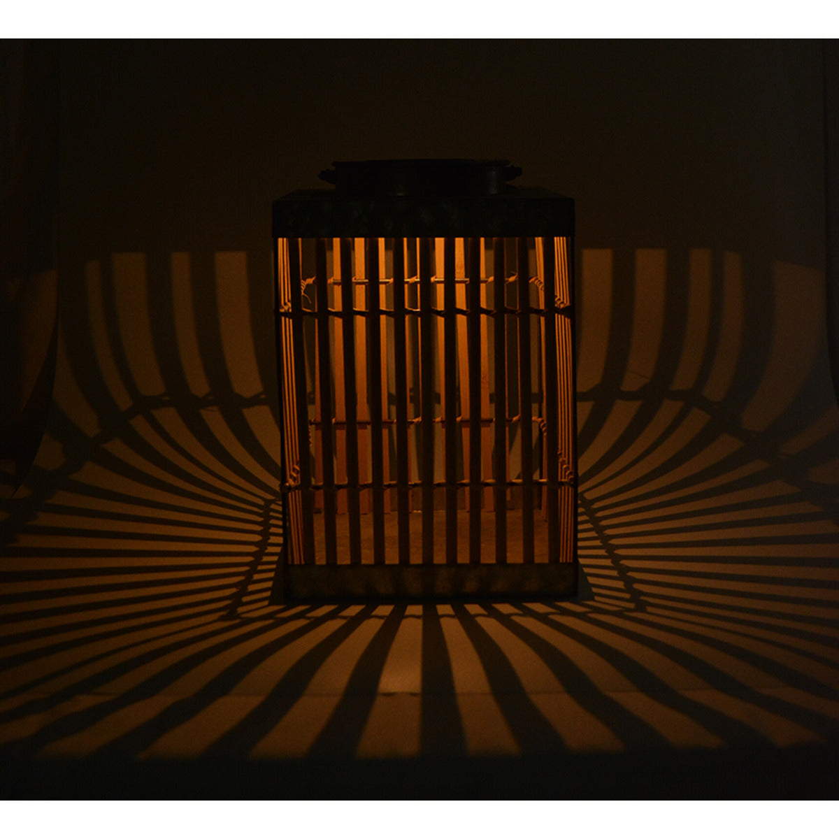 Lanterne solaire bambou Carrée - Orium