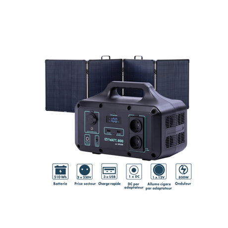 Pack générateur solaire Izywatt 1200 + panneau solaire 160W - Orium