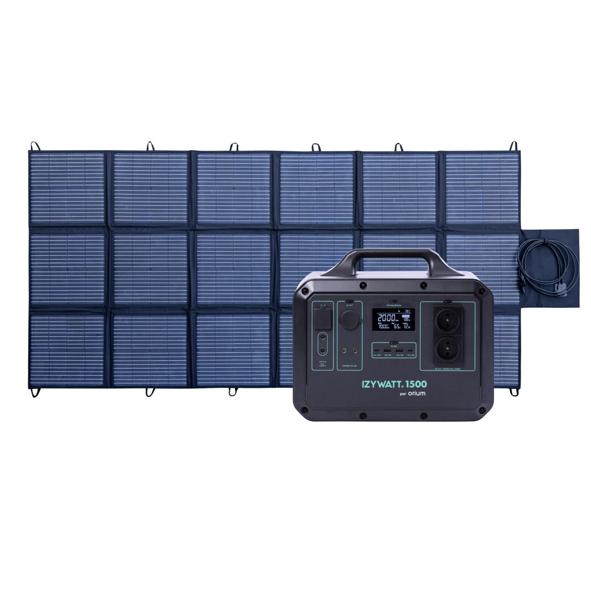 Pack générateur solaire LFP Izywatt 1500 + panneau solaire 400W - Orium