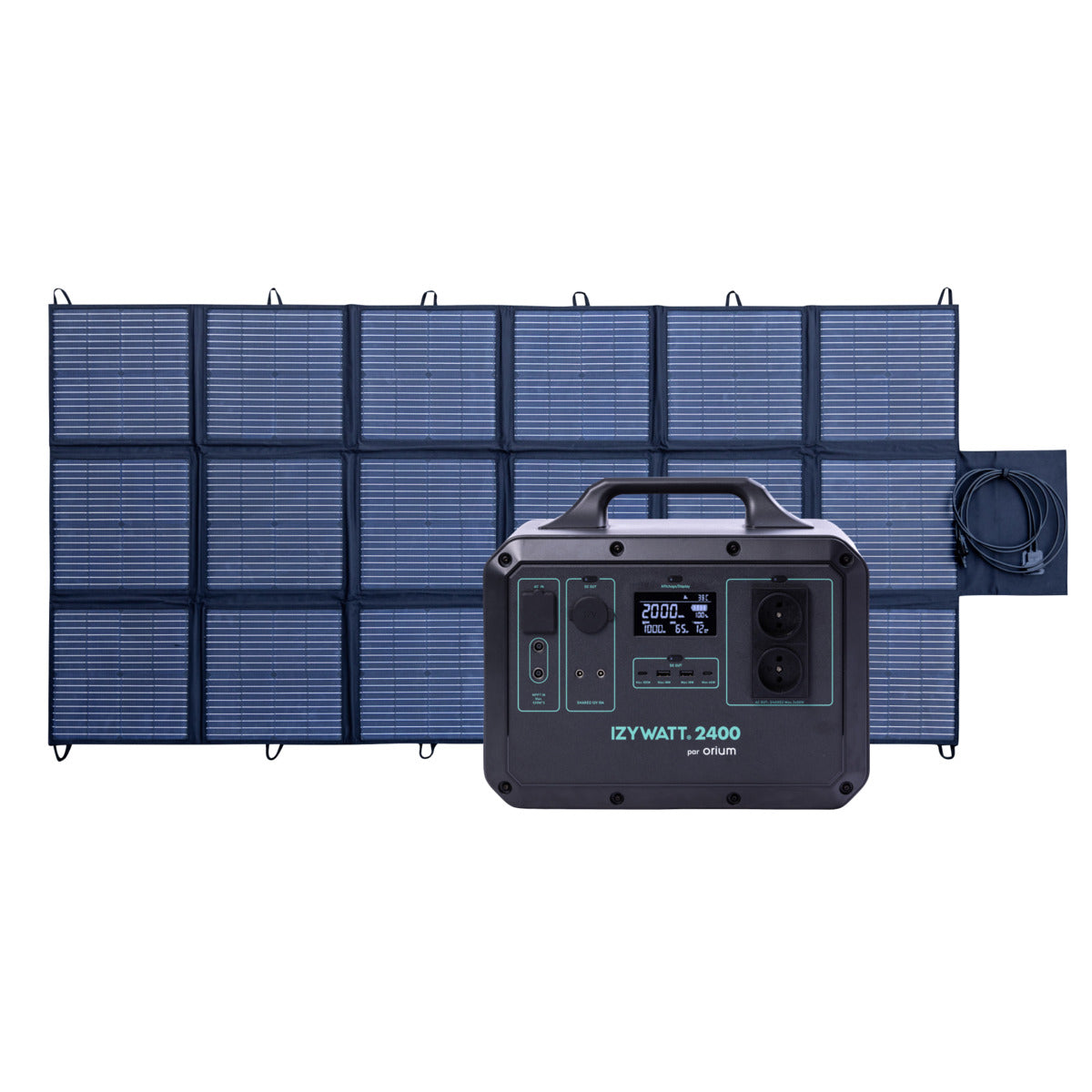 Pack générateur solaire LFP Izywatt 2400 et panneau solaire 400W - Orium