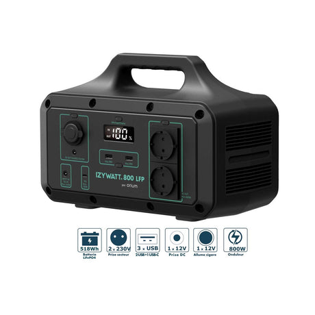 Station électrique portable LFP Izywatt 800 - Orium