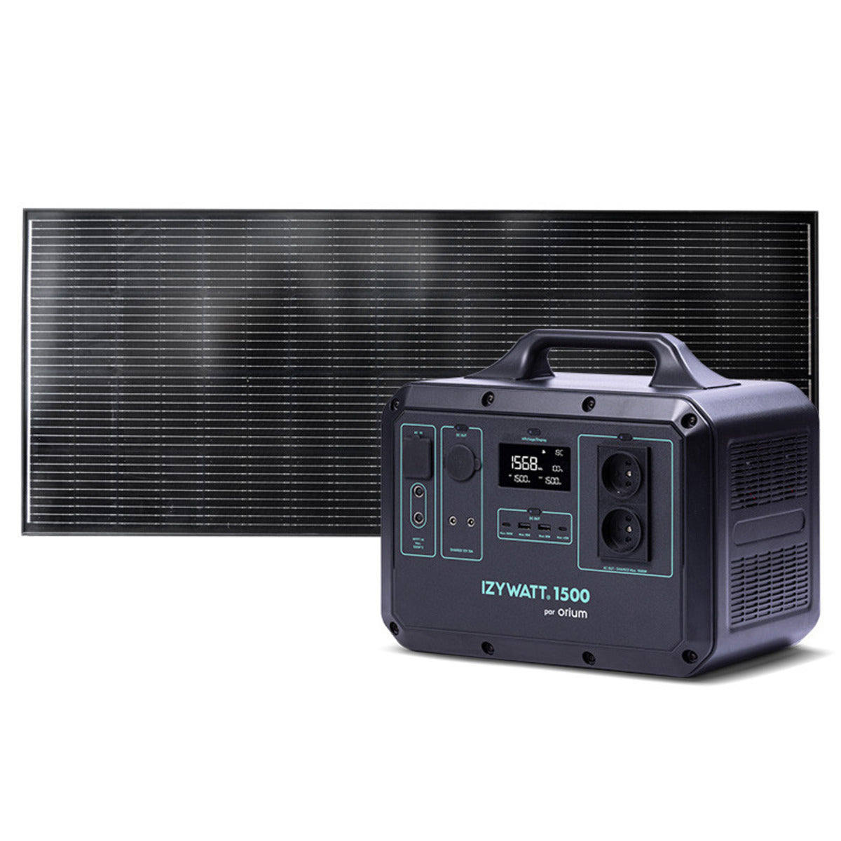 Pack générateur solaire LFP Izywatt 1500 + panneau solaire fixe 200W - Orium