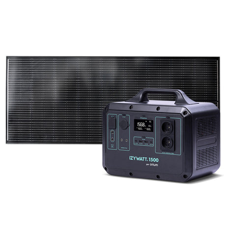 Pack générateur solaire LFP Izywatt 1500 + panneau solaire fixe 200W - Orium