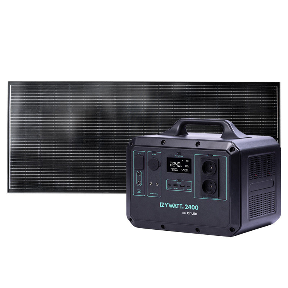Pack générateur solaire LFP Izywatt 2400 et panneau solaire 200W - Orium