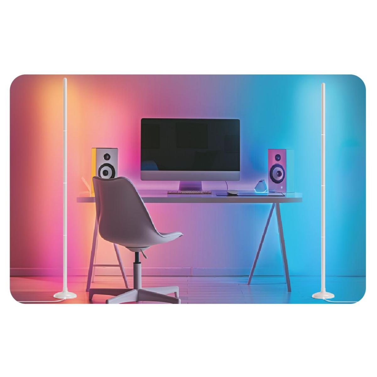Lampe de sol RGBIC multicolore 140 cm personnalisable - Néolium