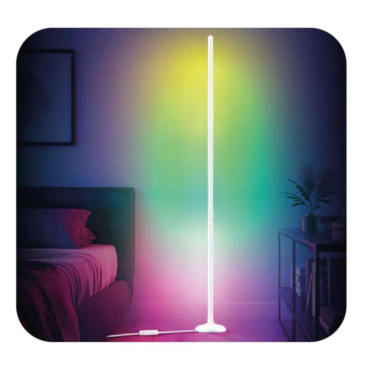 Lampe de sol RGBIC multicolore 140 cm personnalisable - Néolium