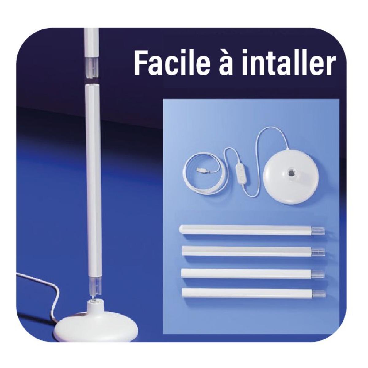 Lampe de sol RGBIC multicolore 140 cm personnalisable - Néolium