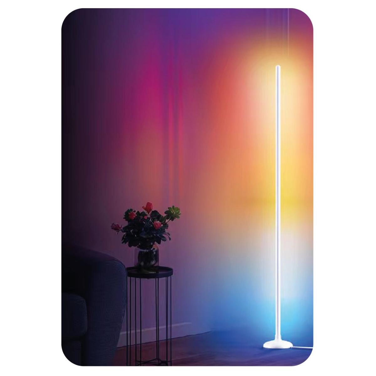Lampe de sol RGBIC multicolore 140 cm personnalisable - Néolium