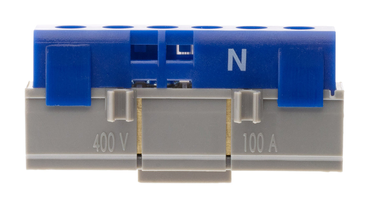 Bornier neutre 6 connexions bleu - Thomson