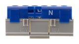Bornier neutre 6 connexions bleu - Thomson