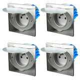 Prise de sol 2P+T IP44 aluminium brossé - Zenitech