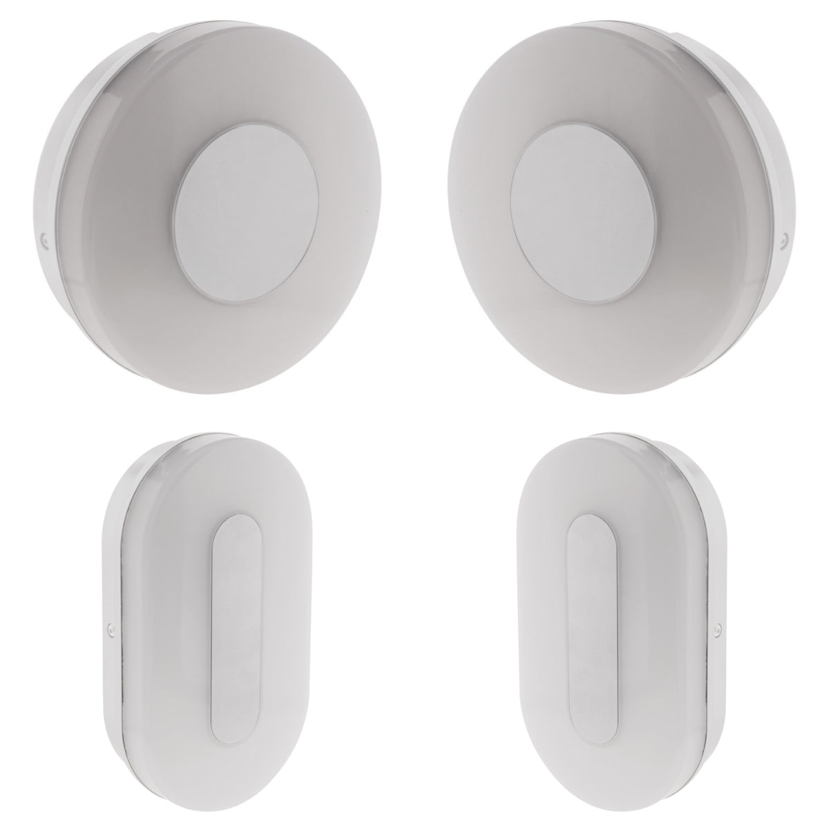 Set de 2 hublots LED 18W ronds et ovales - IP65 - Blanc neutre - Elexity