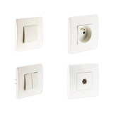2 interrupteurs va et vient + prise 2P+T + TV - Simplea Zenitech