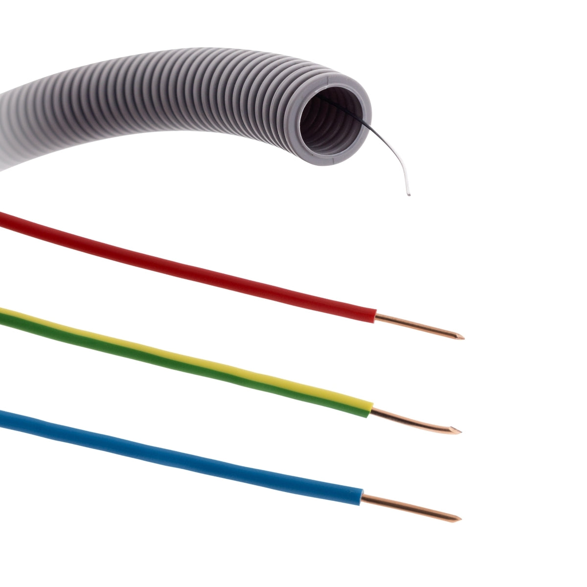 Set de 3 câbles électriques H07V-U 2.5mm² 25m + gaine ICTA préfilée Ø20mm 25m - Zenitech