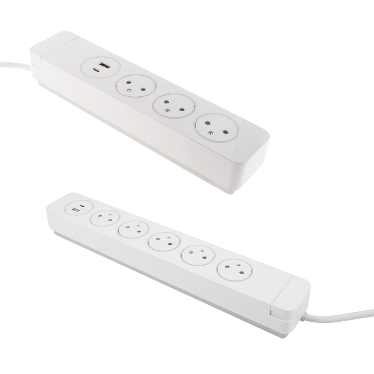 Multiprise Easy Eject 3x16A + bloc multiprise parafoudre 5 prises EasyEject + 2 USB - Otio