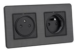 Set de 3 prises 2P+T simple, double et triple - Zenitech